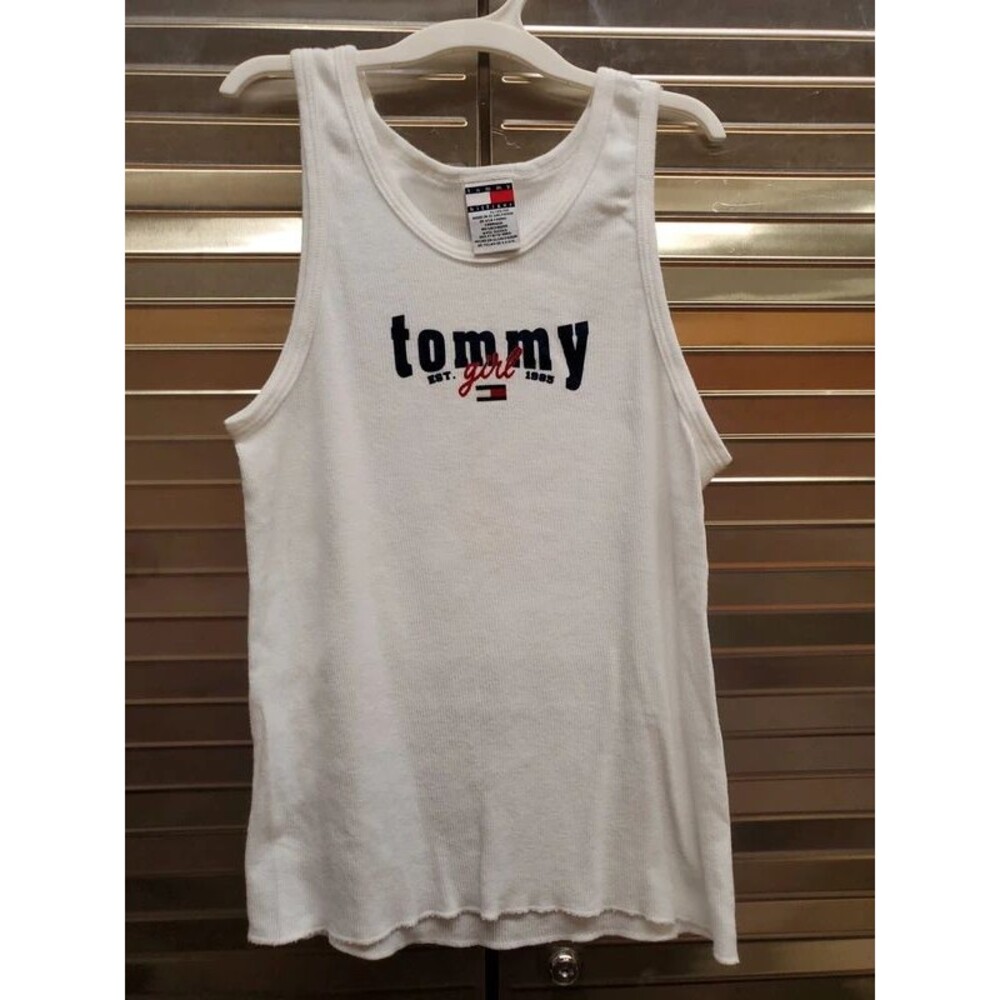 Vintage Retro Tommy Hilfiger Tommy Girl White Tank